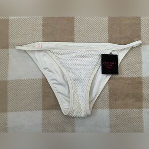 Victoria's Secret White Mesh Bikini Bottom size XS NWT
